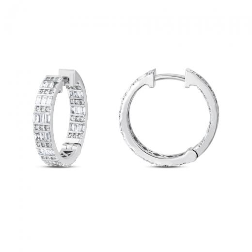 1.34 kt. Diamant-Baguette-Ohrringe