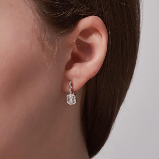 0.40 kt. Diamant-Baguette-Ohrringe