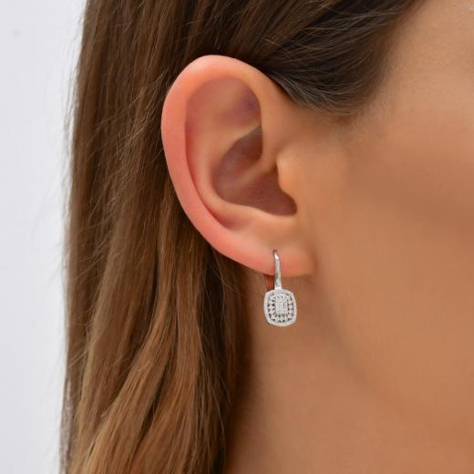 0.48 kt. Diamant-Baguette-Ohrringe