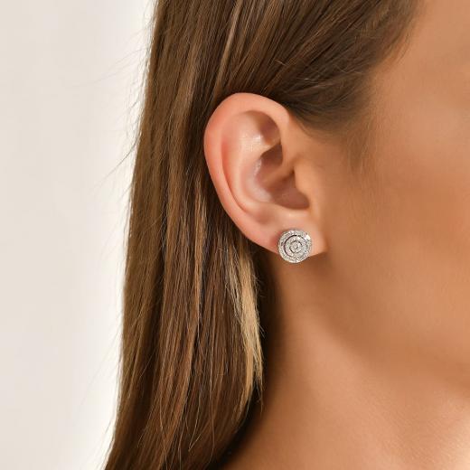 1.45 kt. Diamant-Baguette-Ohrringe