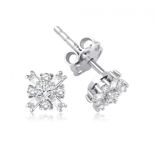 0.38 ct. Diamond Baguette Earrings