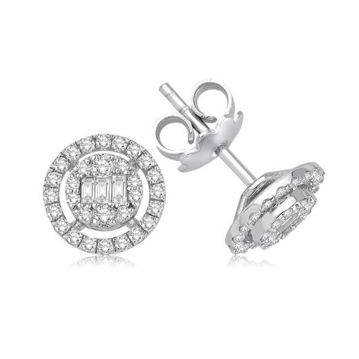0.49 ct. Diamond Baguette Earrings