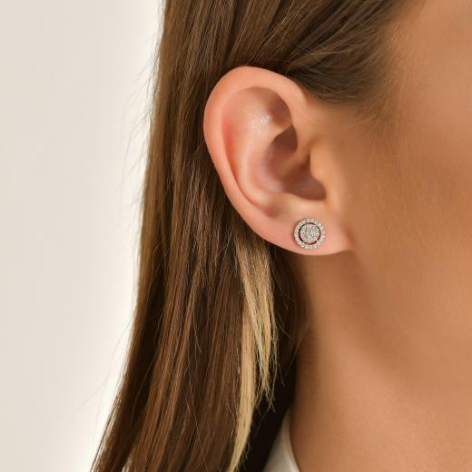 0.49 kt. Diamant-Baguette-Ohrringe