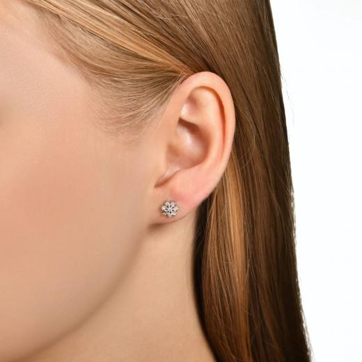 0.24 kt. Diamant-Baguette-Ohrringe