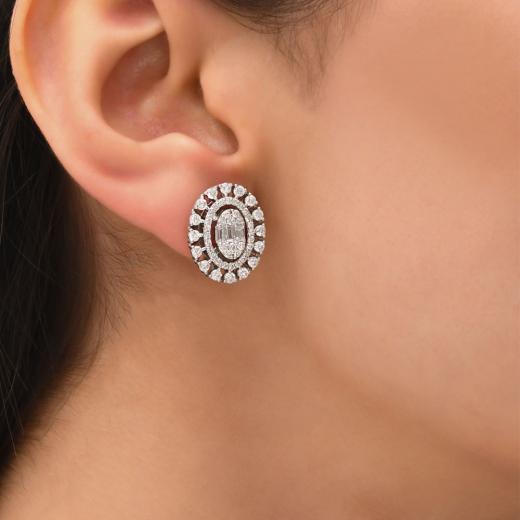 1.82 kt. Diamant-Baguette-Ohrringe