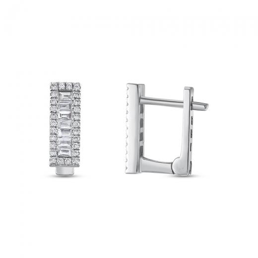 0.83 kt. Diamant-Baguette-Ohrringe
