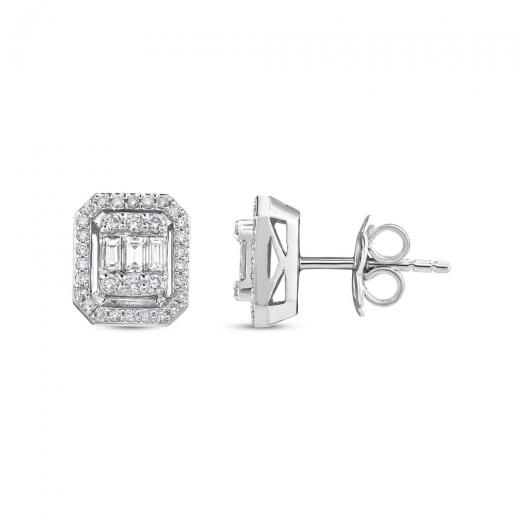 0.53 ct. Diamond Baguette Earrings