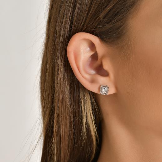 0.24 ct. Diamond Baguette Earrings