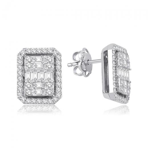 1.44 ct. Diamond Baguette Earrings
