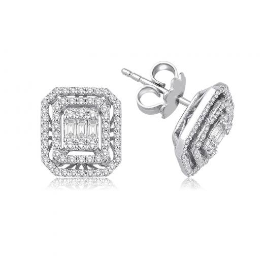 0.72 ct. Diamond Baguette Earrings
