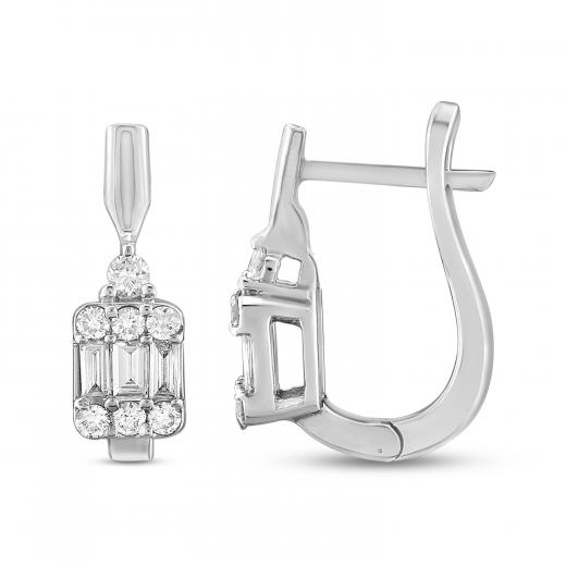 0.32 ct. Diamond Baguette Earrings