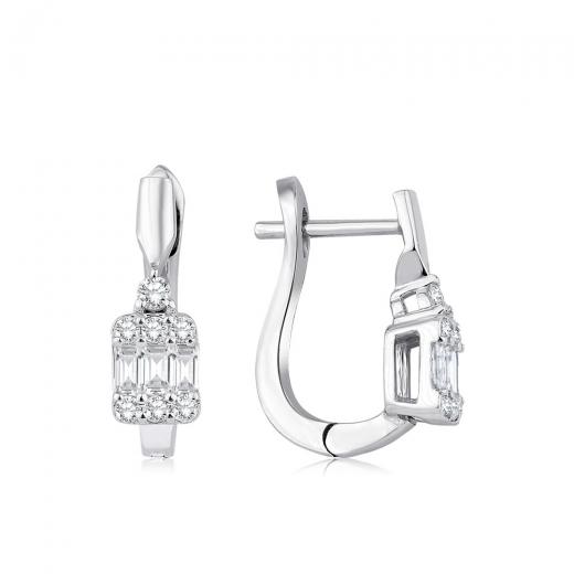 0.34 ct. Diamond Baguette Earrings