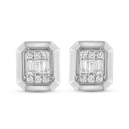 0.29 kt. Diamant-Baguette-Ohrringe