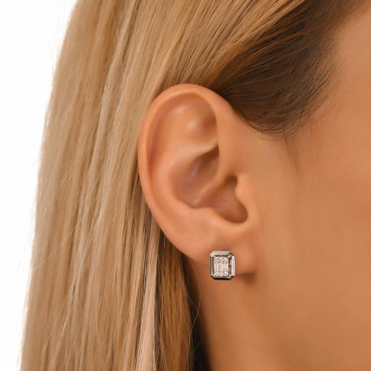 0.29 ct. Diamond Baguette Earrings