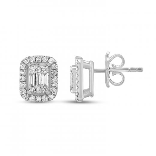 0.36 ct. Diamond Baguette Earrings