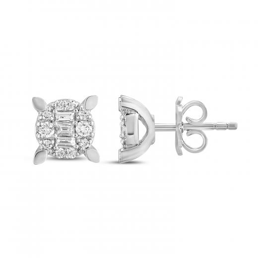 0.24 kt. Diamant-Baguette-Ohrringe