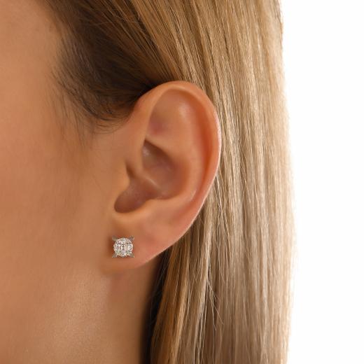 0.24 ct. Diamond Baguette Earrings