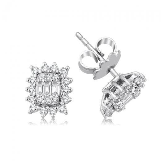 0.64 ct. Diamond Baguette Earrings