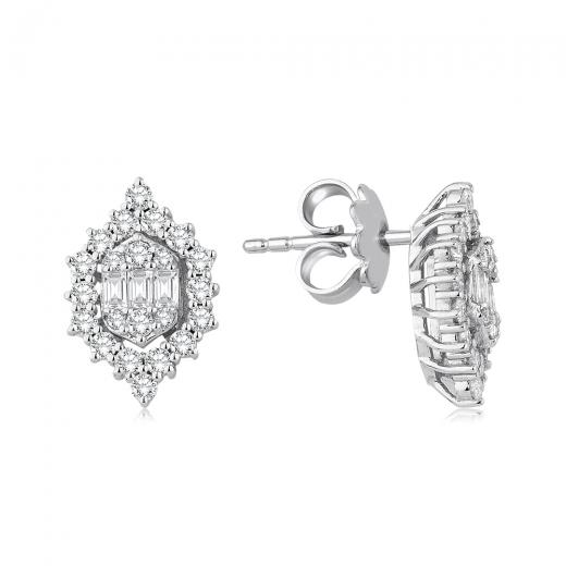 0.88 ct. Diamond Baguette Earrings