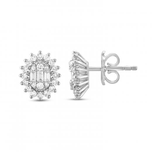 0.80 ct. Diamond Baguette Earrings