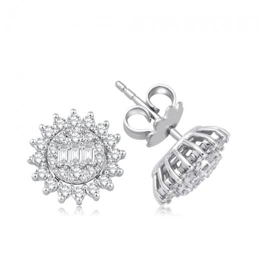 0.86 ct. Diamond Baguette Earrings