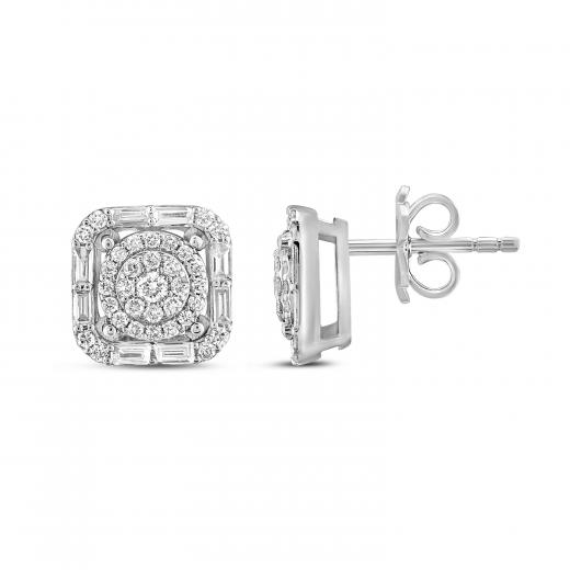 0.72 ct. Diamond Baguette Earrings
