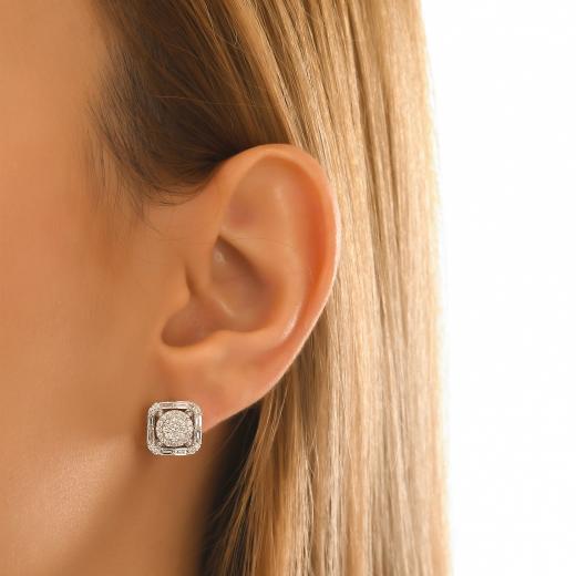 0.72 kt. Diamant-Baguette-Ohrringe