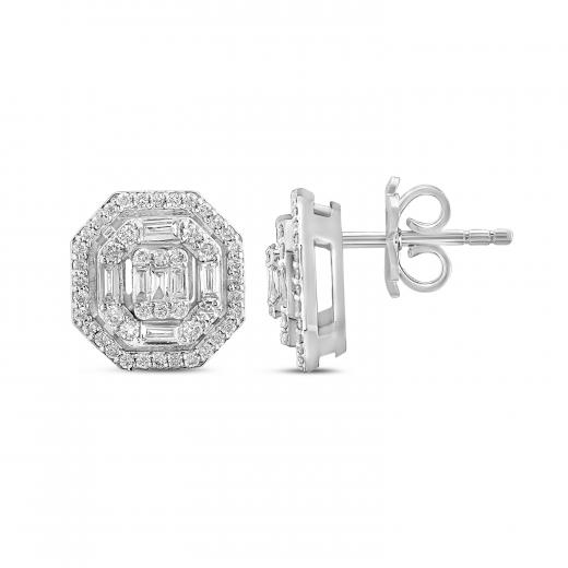 0.70 ct. Diamond Baguette Earrings