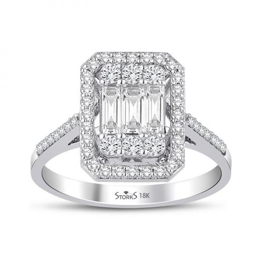 0.87 ct. Diamond Baguette Ring