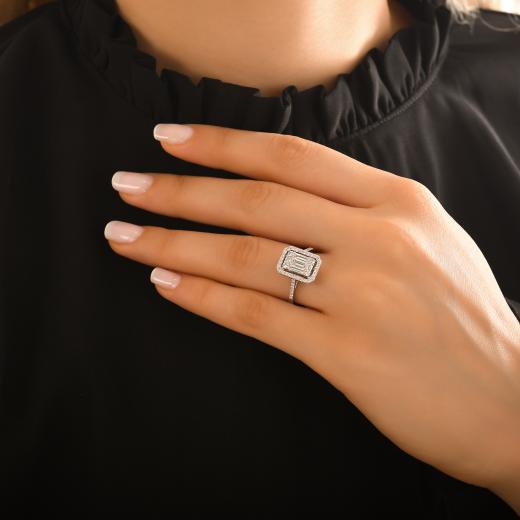 0.87 ct. Diamond Baguette Ring