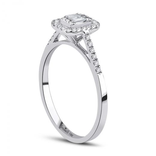 0.21 kt. Diamant Baguette Ring