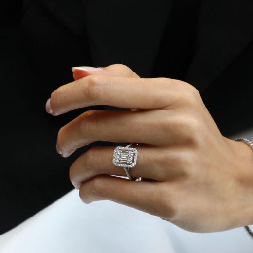 0.65 kt. Diamant Baguette Ring
