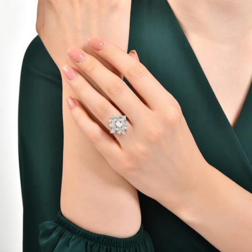 1.36 kt. Diamant Baguette Ring