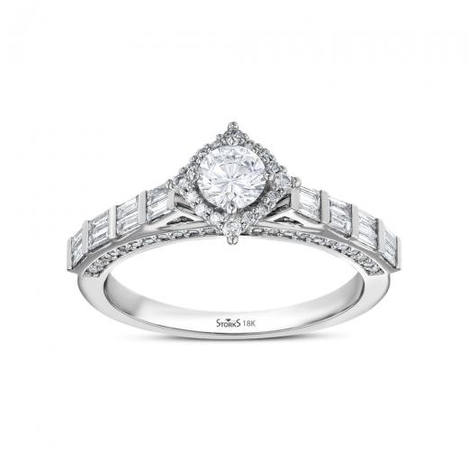 0.90 ct. Diamond Baguette Ring