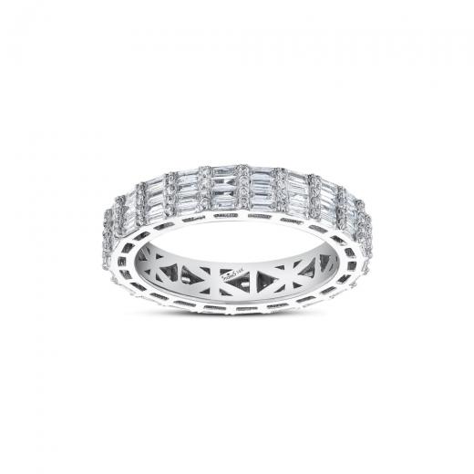 1.48 kt. Diamant-Cherry-Baguette-Vollkreis-Ring