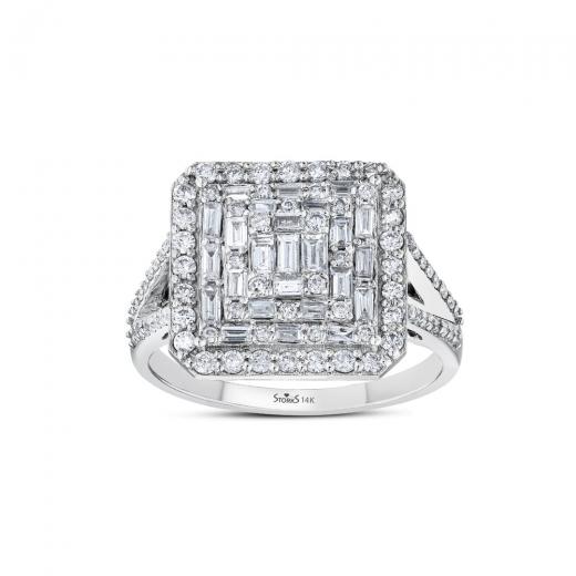 1.00 kt. Diamant-Cherry-Baguette-Ring