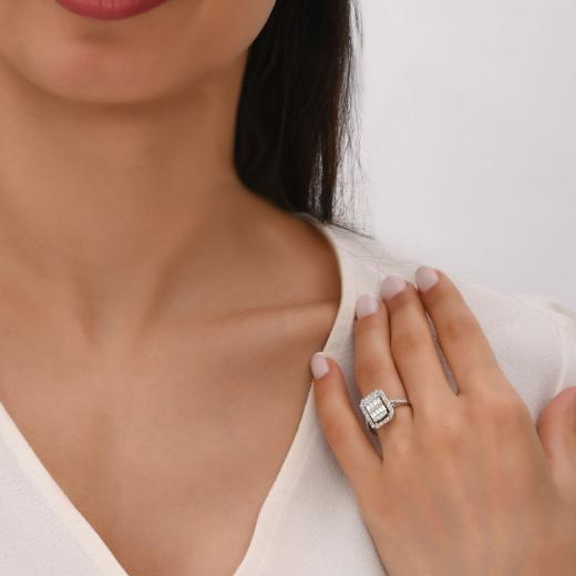 0.93 kt. Diamant Baguette Ring