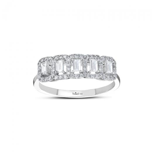 0.49 kt. Diamant-Cherry-Baguette-Ring