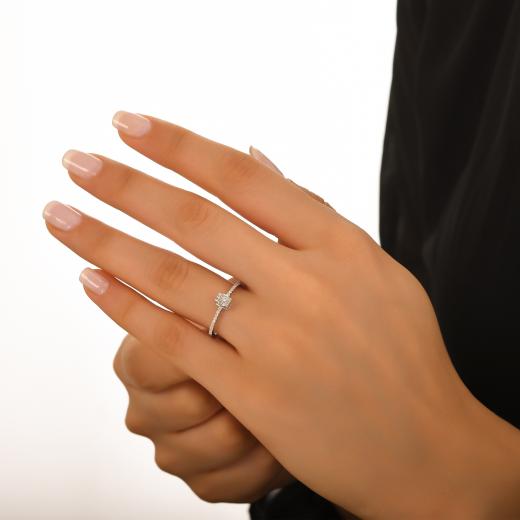 0.16 kt. Diamant Baguette Ring