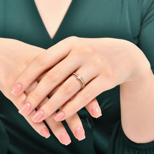 0.14 kt. Diamant Baguette Ring