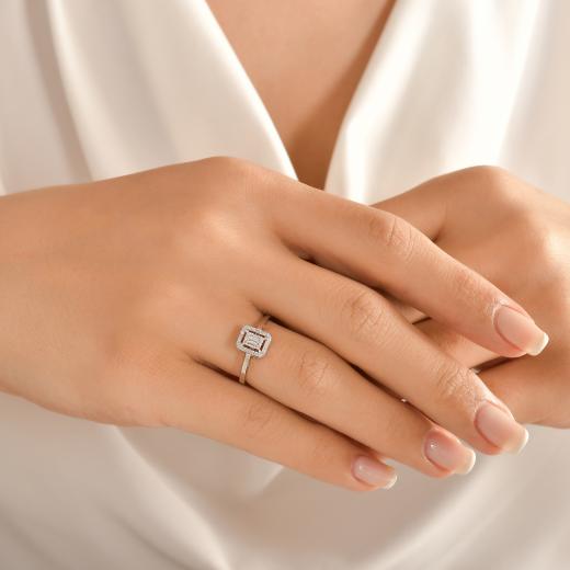 0.17 Diamant Baguette Ring