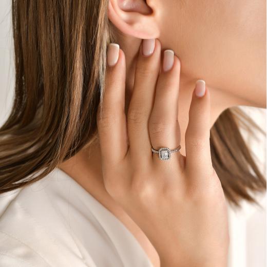 0.12 kt. Diamant Baguette Ring