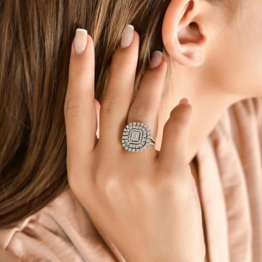 1.43 kt. Diamant Baguette Ring