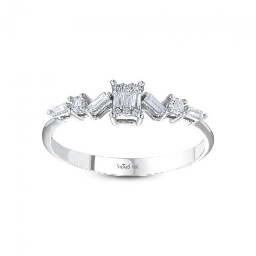 0.15 kt. Diamant Baguette Ring