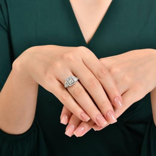 0.93 ct. Diamond Cherry Baguette Ring