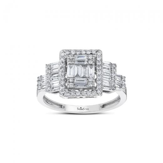 0.93 kt. Diamant-Cherry-Baguette-Ring