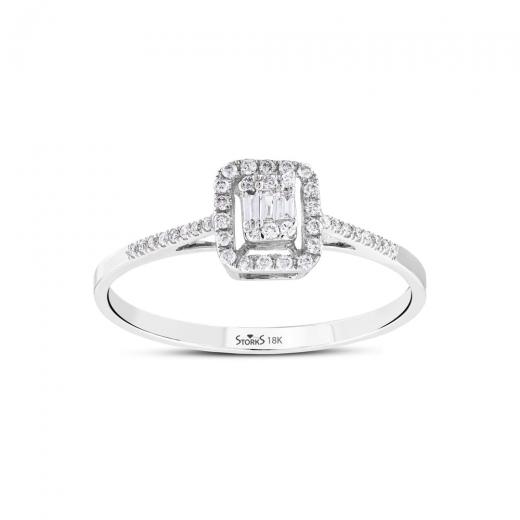 0.19 kt. Diamant Baguette Ring