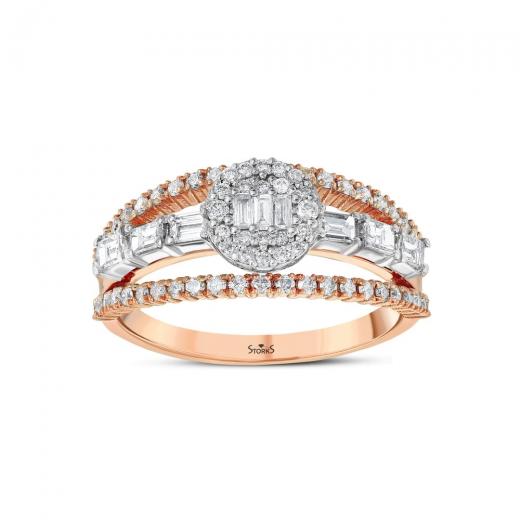0.74 kt. Diamant-Baguette-Ring