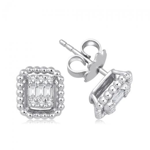 0.24 ct. Diamond Baguette Earrings