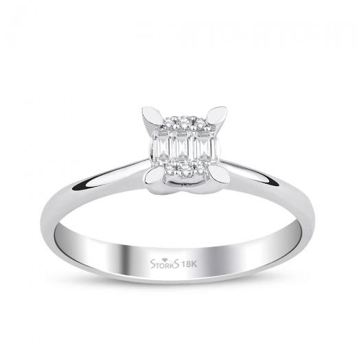 0.11 ct. Diamond Baguette Ring
